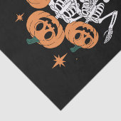 Pumpkin Skeleton Halloween Pumpkin Spooky Season Tissuepapier (Detail)