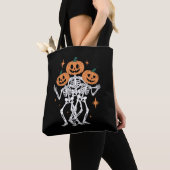 Pumpkin Skeleton Halloween Pumpkin Spooky Season Tote Bag (Dichtbij)