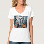 Pumpkin Skeleton Party T-shirt (Voorkant)