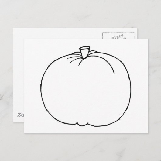 Pumpkin Sketch Briefkaart (Voorkant / Achterkant)