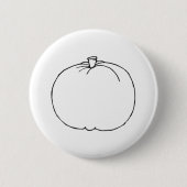 Pumpkin Sketch Ronde Button 5,7 Cm (Voorkant)