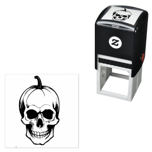 Pumpkin Skull Zelfinktende Stempel (In situ)