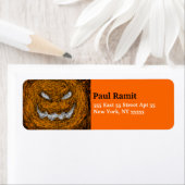 Pumpkin Smile Halloween Label Sinaasappel (Insitu)
