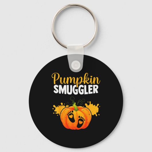 Pumpkin Smuggler Funny Expecting Parents Pregnancy Sleutelhanger (Voorkant)
