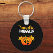 Pumpkin Smuggler Funny Expecting Parents Pregnancy Sleutelhanger (Voorkant)