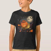 Pumpkin Snail, een grappig Halloween wezen T-shirt (Voorkant)