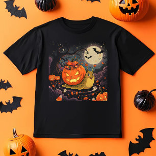 Pumpkin Snail, een grappig Halloween wezen T-shirt