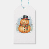 Pumpkin snowman cadeaulabel (Voorkant)