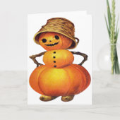 Pumpkin Snowman ( Halloween-kaart) Kaart (Voorkant)