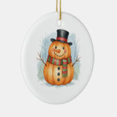 Pumpkin snowman keramisch ornament (Rechts)