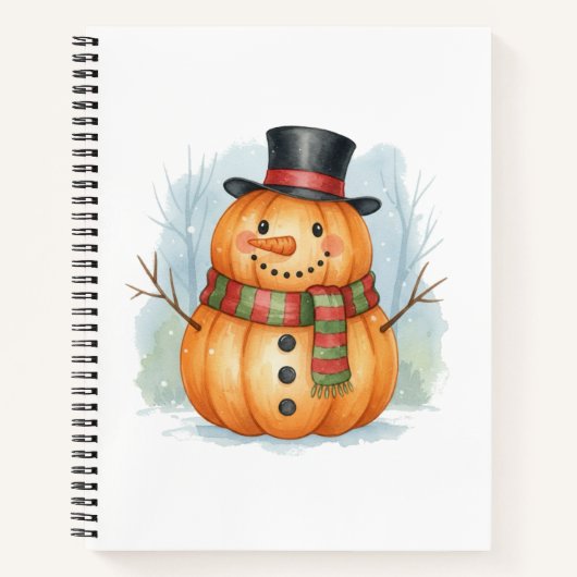 Pumpkin snowman notitieboek (Voorkant)