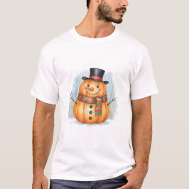 Pumpkin snowman t-shirt