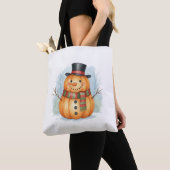 Pumpkin snowman tote bag (Dichtbij)
