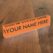 PUMPKIN (solide oranje kleuren, dudes en dudettes) Naambordje (Zijkant)