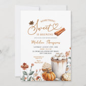 Pumpkin Something Sweet is Brewing Baby Shower Kaart (Voorkant)