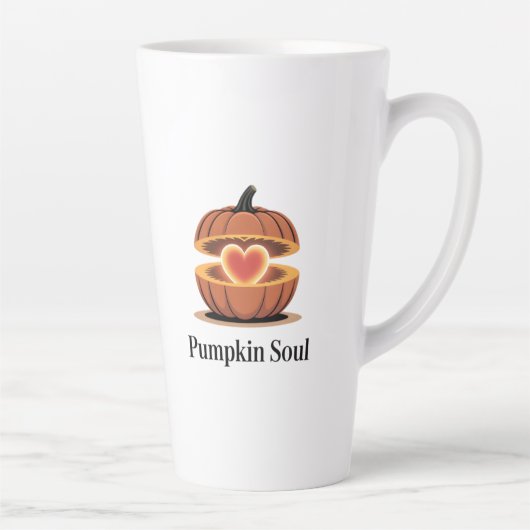 Pumpkin Soul Autumn Coffee Mug Latte Mok (Rechts)