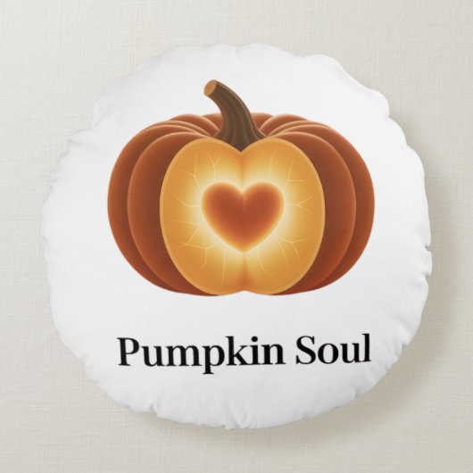 Pumpkin Soul - Autumn Decor Pillow Rond Kussen (Voorkant)