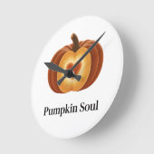 Pumpkin Soul - Cozy Autumn Clock Ronde Klok (Hoek)