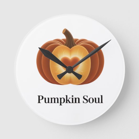 Pumpkin Soul - Cozy Autumn Clock Ronde Klok (Voorkant)