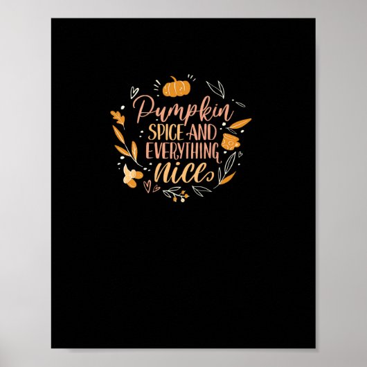 Pumpkin-specerij en alle mooie Herfsten op Bac Poster (Voorkant)
