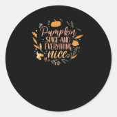 Pumpkin-specerij en alle mooie Herfsten op Bac Ronde Sticker (Voorkant)