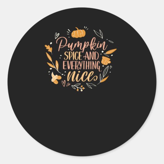 Pumpkin-specerij en alle mooie Herfsten op Bac Ronde Sticker (Voorkant)