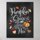 Pumpkin-specerij en alles-in-Herfst-wanddecor Poster (Voorkant)