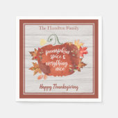 Pumpkin-specerij en alles-in-orde-Thanksgiving Servet (Voorkant)