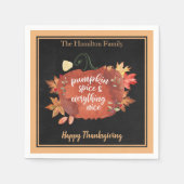 Pumpkin-specerij en alles-in-orde-Thanksgiving Servet (Voorkant)