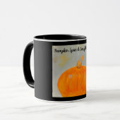 Pumpkin-specerij en alles-mooie zwarte Mok (Voorkant links)