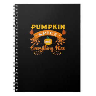 Pumpkin-specerij en alles wat een mooie Herfst kof Notitieboek