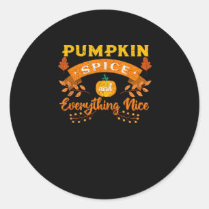 Pumpkin-specerij en alles wat een mooie Herfst kof Ronde Sticker
