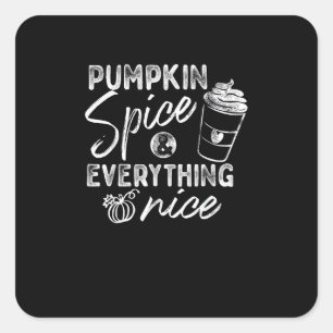 Pumpkin-specerij en alles wat een mooie Herfst kof Vierkante Sticker