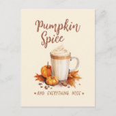 Pumpkin-specerij en alles wat goed is briefkaart (Voorkant)