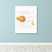 Pumpkin-specerij en alles wat goed is canvas afdruk (Insitu (Houten vloer))