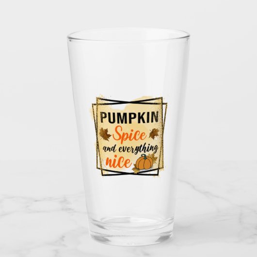 Pumpkin-specerij en alles wat goed is glas (Voorkant)