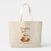 Pumpkin-specerij en alles wat goed is grote tote bag (Achterkant)