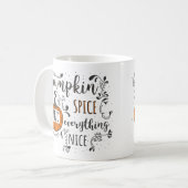 Pumpkin-specerij en alles wat goed is koffiemok (Voorkant links)