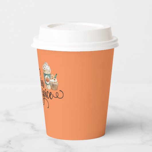 Pumpkin-specerij en alles wat goed is papieren bekers (Links)