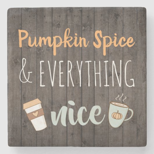 Pumpkin-specerij en alles wat goed is stenen onderzetter (Voorkant)