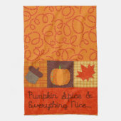Pumpkin-specerij en alles wat goed is theedoek (Verticaal)