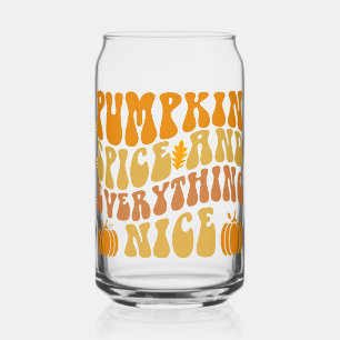 Pumpkin-specerij en alles wat mooi is blikvorm glas