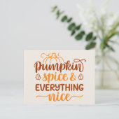 Pumpkin-specerij en alles wat mooi is briefkaart (Staand voorkant)