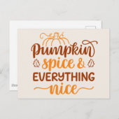 Pumpkin-specerij en alles wat mooi is briefkaart (Voorkant / Achterkant)