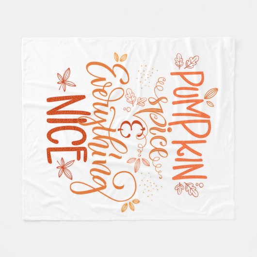 Pumpkin-specerij en alles wat mooi is fleece deken (Voorkant (Horizontaal))