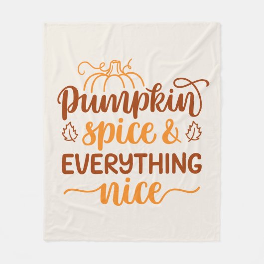 Pumpkin-specerij en alles wat mooi is fleece deken (Voorkant)