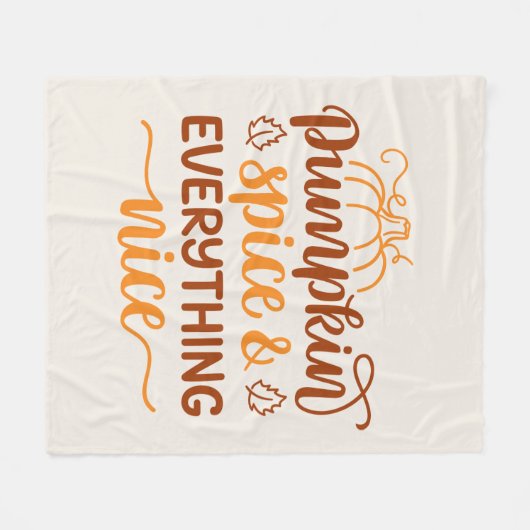 Pumpkin-specerij en alles wat mooi is fleece deken (Voorkant (Horizontaal))
