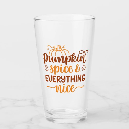Pumpkin-specerij en alles wat mooi is glas (Voorkant)
