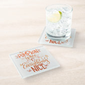 Pumpkin-specerij en alles wat mooi is glazen onderzetter (Schuin)