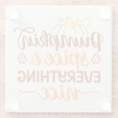 Pumpkin-specerij en alles wat mooi is glazen onderzetter (Achterkant)